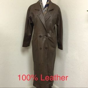 David Benjamin Brown Leather Jacket